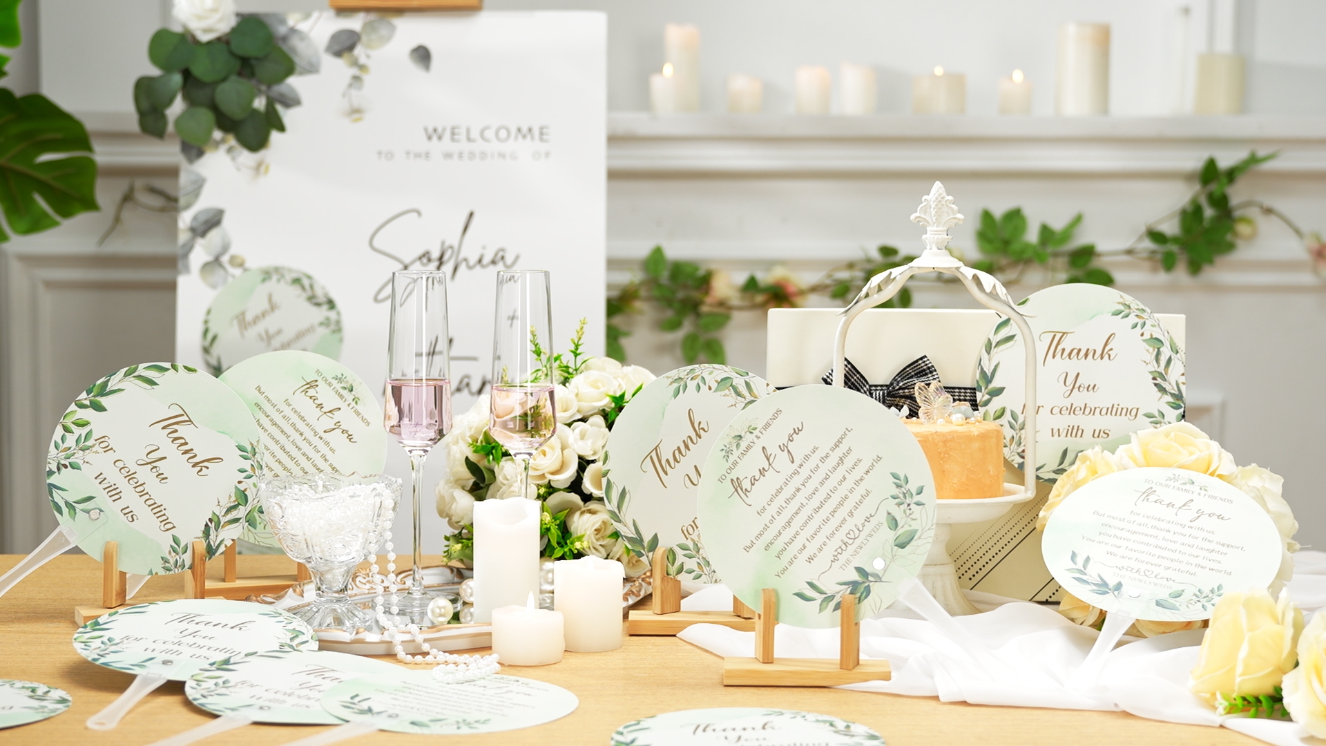 Amazon.com: CroBlissful 100 Pcs Wedding Hand Fans for Guests Bulk